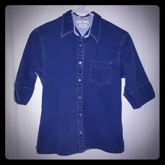 💘3 for $10💘 Tommy Hilfiger Jean Shirt - Picture 1 of 5